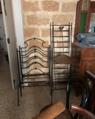 Letto singolo in ferro battuto
