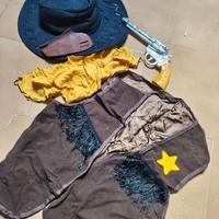 Costume Cow Boy/Sceriffo costume carnevale  4 pezz