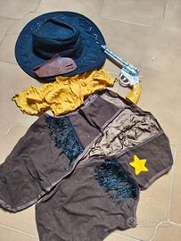 Costume Cow Boy/Sceriffo costume carnevale  4 pezz