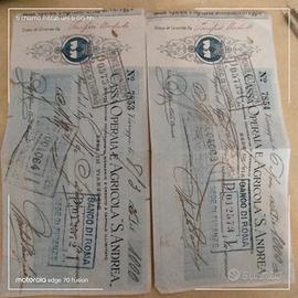 2 cambiali del 1926 regno d'Italia 