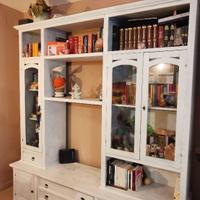 Mobile da salotto con vetrina/libreria 100% legno