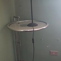 tavolino in acciaio e vetro, vintage