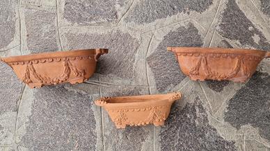 7 fioriere in terracotta