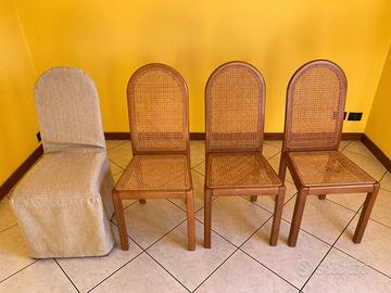 Sedie in noce e paglia di Vienna