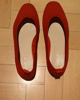 BALLERINE  IN  STOFFA  ROSSE misura 36