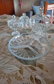 Bomboniera, zuccheriera e porta caramelle in vetro