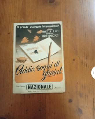 Spartito "Addio, sogni di gloria!" (1949) 