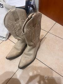 Stivali texani bianchi