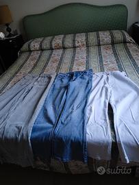 n. 3 paia di jeans donna t46 di tre colori diversi