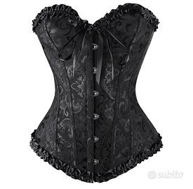Corsetto donna sexy halloween vampiro strega nero