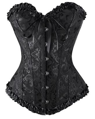 Corsetto donna sexy halloween vampiro strega nero