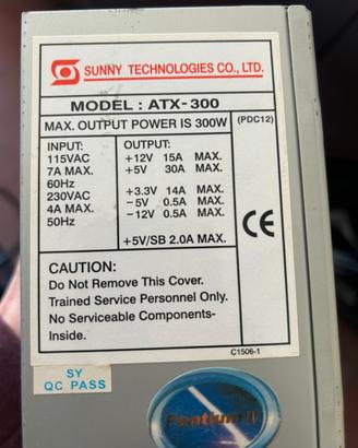 Alimentatore PC ATX 300W – Funzionante