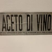 Insegna Aceto Di Vino Vintage