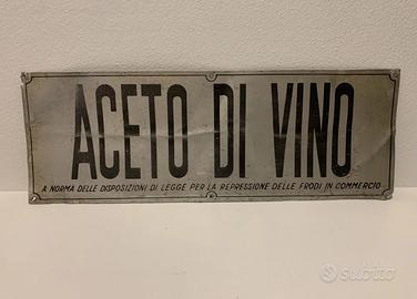Insegna Aceto Di Vino Vintage