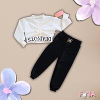 Tuta Fashion Bambina Felpa Corta e Pantalone