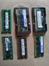 Stock di memorie per  notebook 