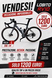 BICI DA CORSA CARBONIO LOBITO TAGLIA L 56