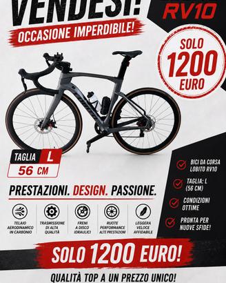 BICI DA CORSA CARBONIO LOBITO TAGLIA L 56