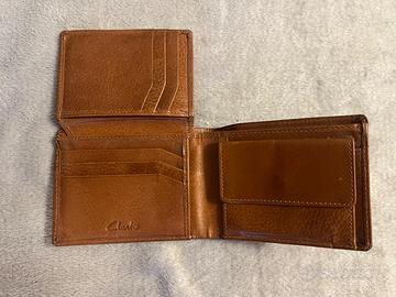 Portafoglio Clarks in Vera Pelle Marrone