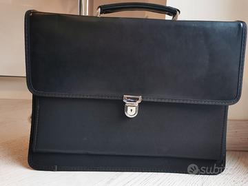 Borsa pelle 24 ore uomo nera