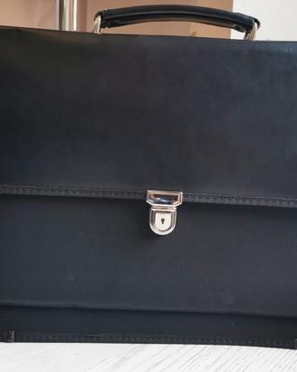 Borsa pelle 24 ore uomo nera