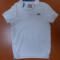polo cotone superdry bianca taglia M