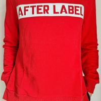 Felpa After Label, uomo/donna, tg.M - Rossa