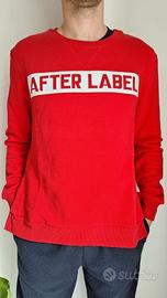 Felpa After Label, uomo/donna, tg.M - Rossa