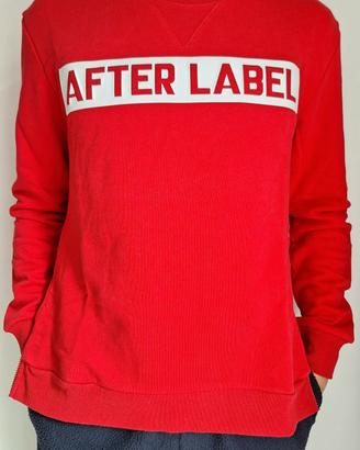 Felpa After Label, uomo/donna, tg.M - Rossa