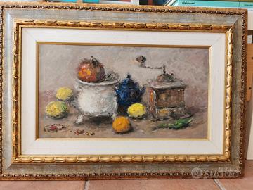 olio su tavola, quadro 