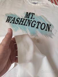 MT. Washington T Shirt Vintage 1991 Geo History 