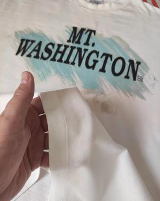 MT. Washington T Shirt Vintage 1991 Geo History 