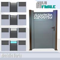 Cancello alluminio pedonale porta  185Hx110cm