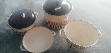 set pentole smaltate vintage moneta