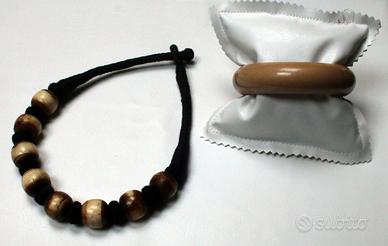 Girocollo e bracciale legno