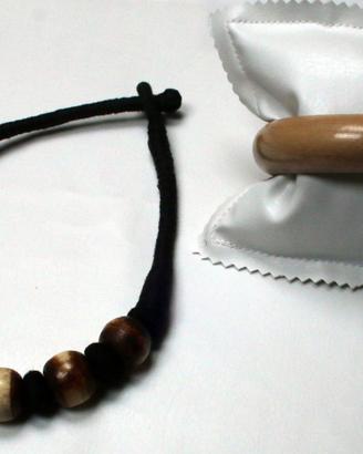 Girocollo e bracciale legno