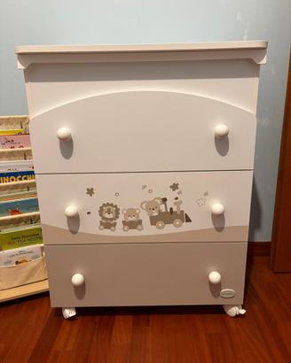 Fasciatoio bambini con vasca