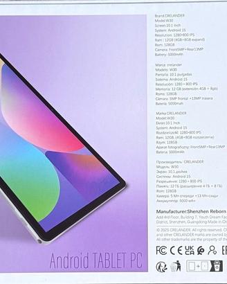 Tablet Android marca Crelander