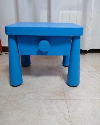 COMODINO IKEA MOD MAMMUT AZZURRO PER CAMERETTA