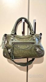 Borsa Vintage Verde Vera Pelle y2k city bag first