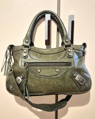 Borsa Vintage Verde Vera Pelle y2k city bag first
