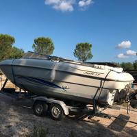 BARCA A MOTORE FIART 23- completa di carrello