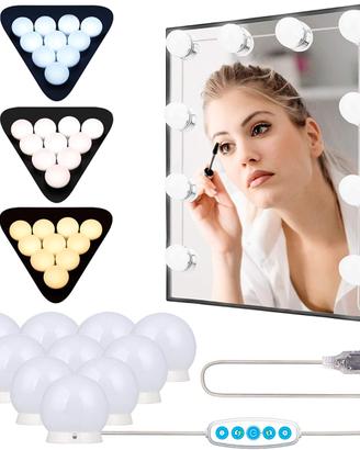 Luci da Specchio,Trucco LED Stile Hollywood con 10