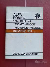 Alfa Romeo 1750 GT SPIDER VELOCE Usa USO MANUTENZI