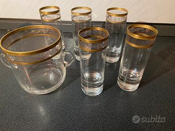 Set  Bicchieri Cristallo con portaghiaccio