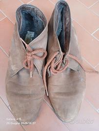 Scarpe donna polacchine imbottite e scamosciate