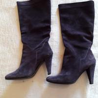 stivali in camoscio vero 