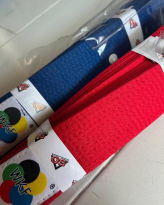 Coppia cinture ITAKI rosso blu da gara cotone
