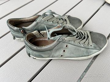 Sneakers Basse Grigio Metallizzato Crime n 37