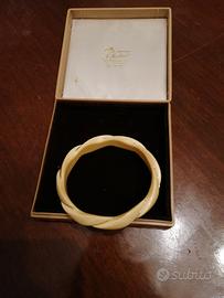 bracciale in avorio con fili d'oro